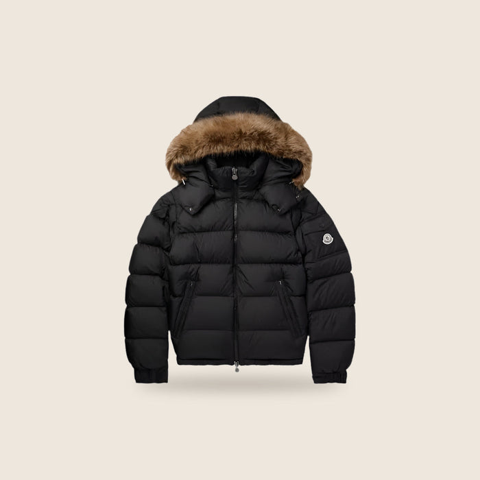 Doudoune Moncler — Noir capuche fourrure