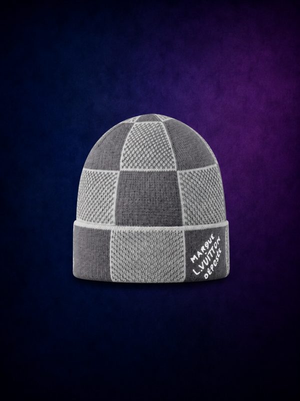 Bonnet Damier Gris Clair Signature