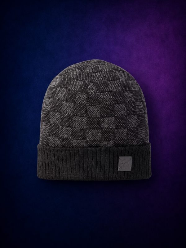 Bonnet Damier Anthracite