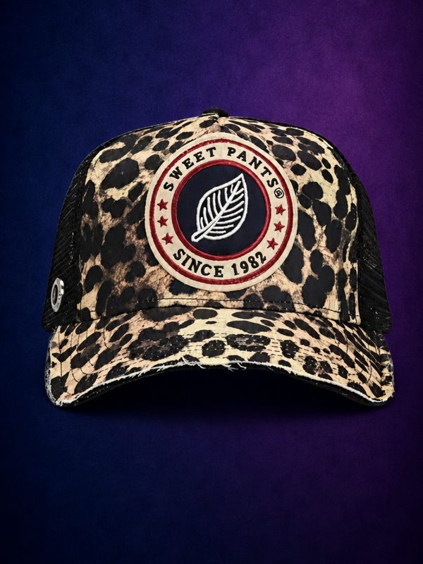 Casquette Léopard Écrue
