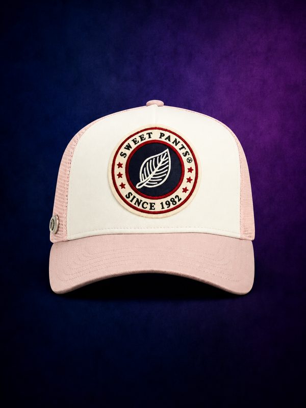 Casquette Rose Poudré & Écru