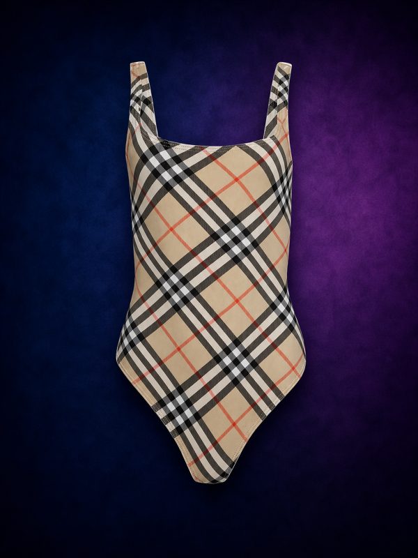 Maillot Check Camel Une Pièce