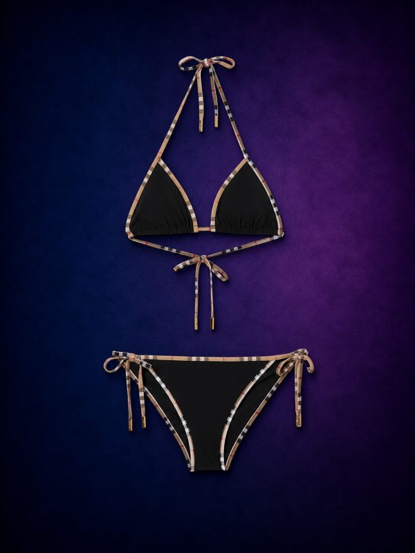 Bikini Noir Bordure Check