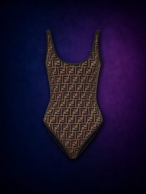 Maillot FF Marron Dos Nageur