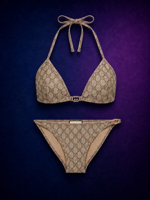Bikini GG Beige Boucle Dorée