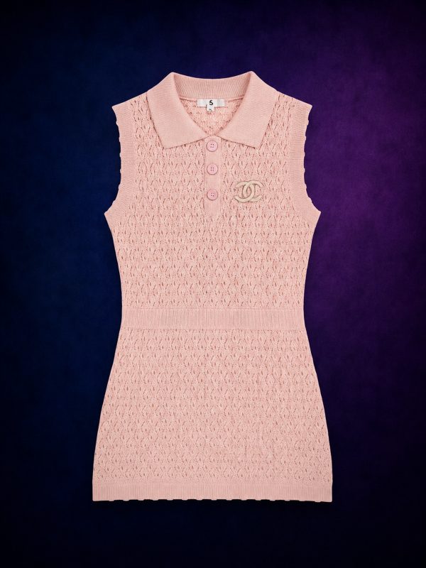 Robe Polo Crochet Rose
