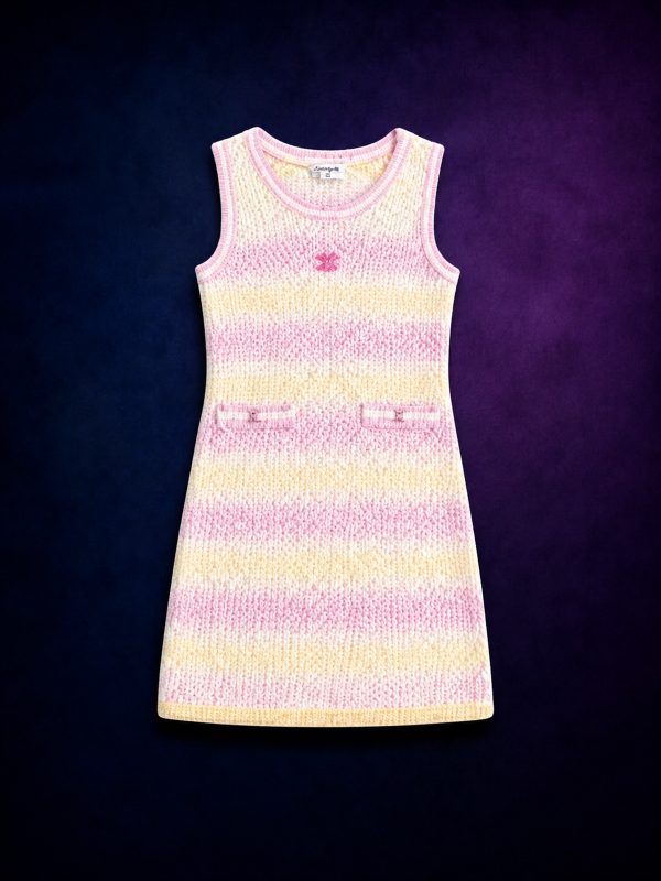 Robe Tricot Rayée Pastel