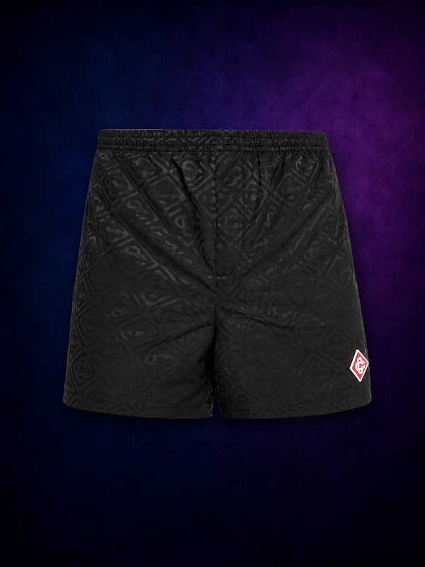 Short Monogramme Noir Satiné