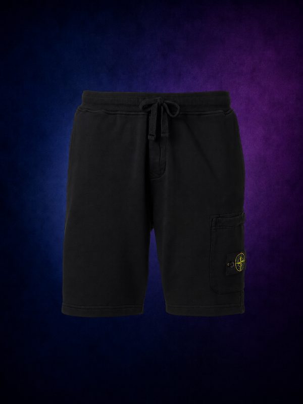 Short Cargo Molleton Noir