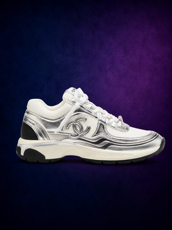 Sneaker Blanche & Argent Miroir