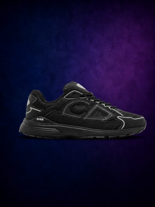 Sneaker B30 Noir Contours Blancs