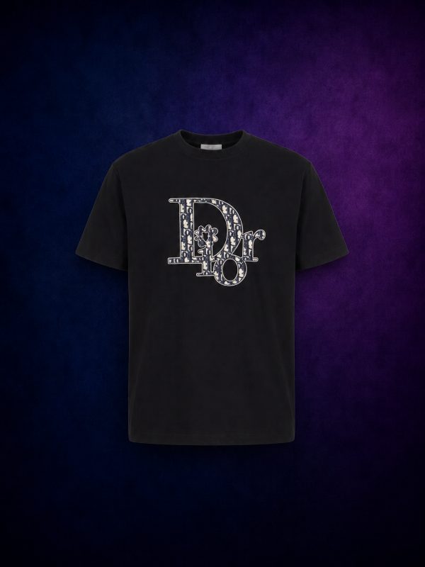 T-shirt Logo Oblique Noir
