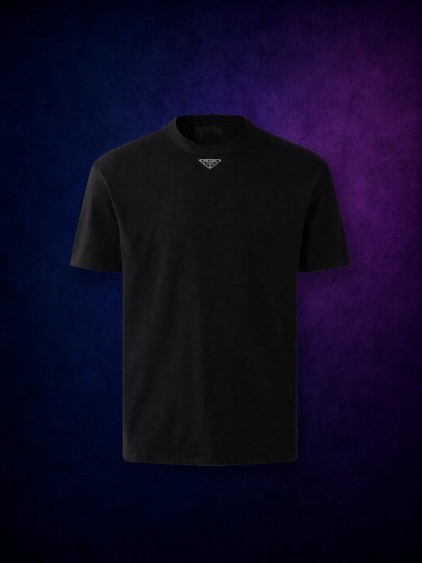T-shirt Plaque Triangle Noir