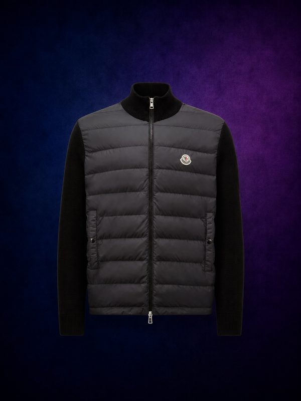 Cardigan Matelassé Manches Laine