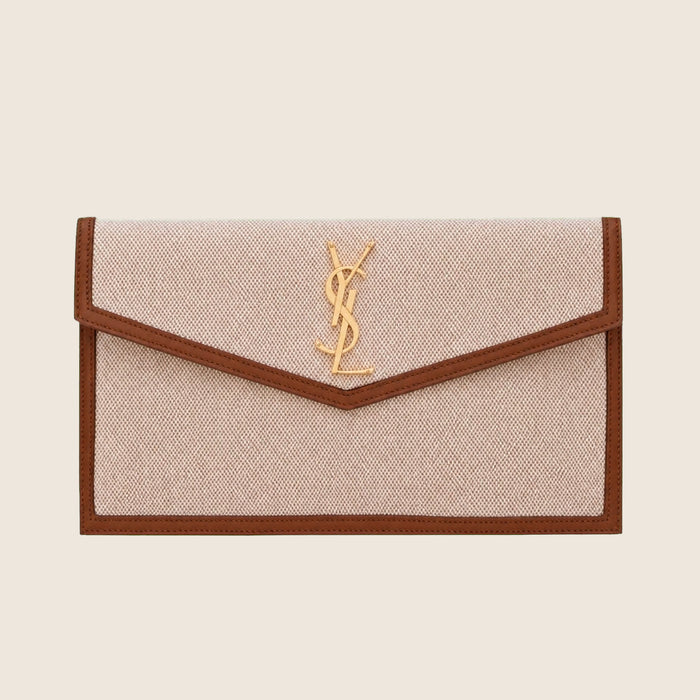 Pochette Yves Saint Laurent — Beige et cognac