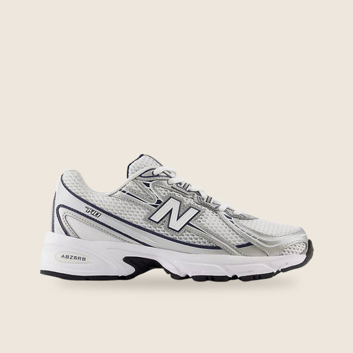 New Balance 740 — Blanc et argent